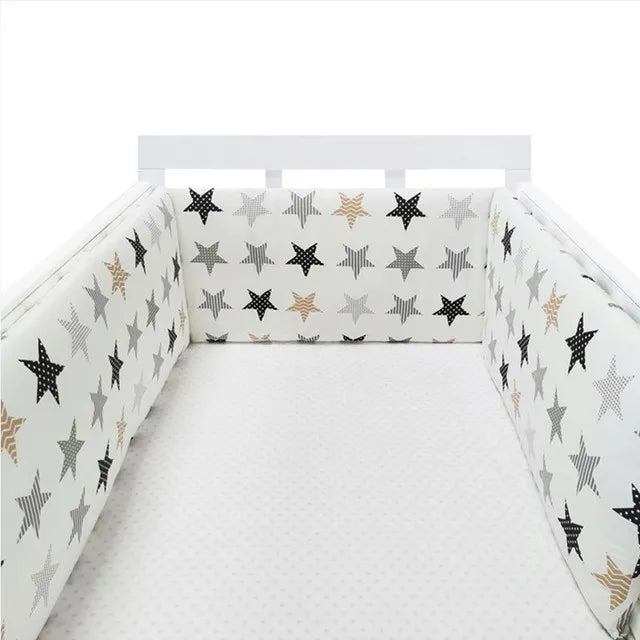 Tour de lit bébé Étoiles Bohèmes rayées