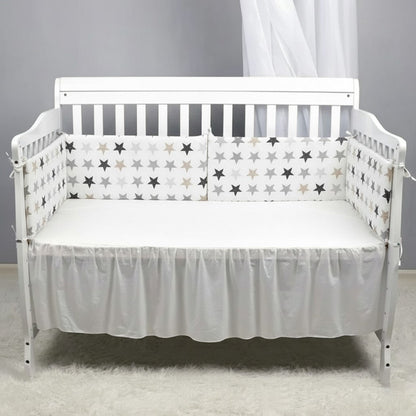 Tour de lit bébé Étoiles Bohèmes rayées