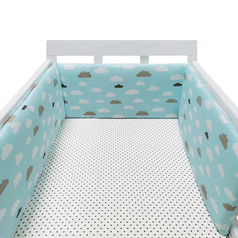 Tour de lit bébé Nuages Bleu
