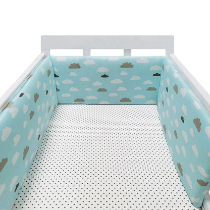 Tour de lit bébé Nuages Bleu