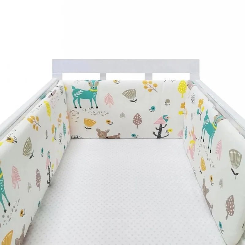 Tour de lit bébé Paysage des bois et drap blanc
