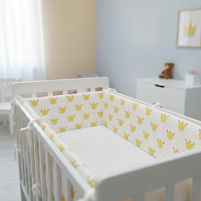 Tour de lit Couronnes jaune