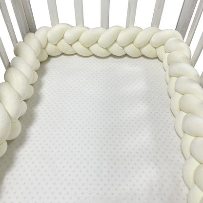 Tresse de lit bébé blanc cassé 3 brins