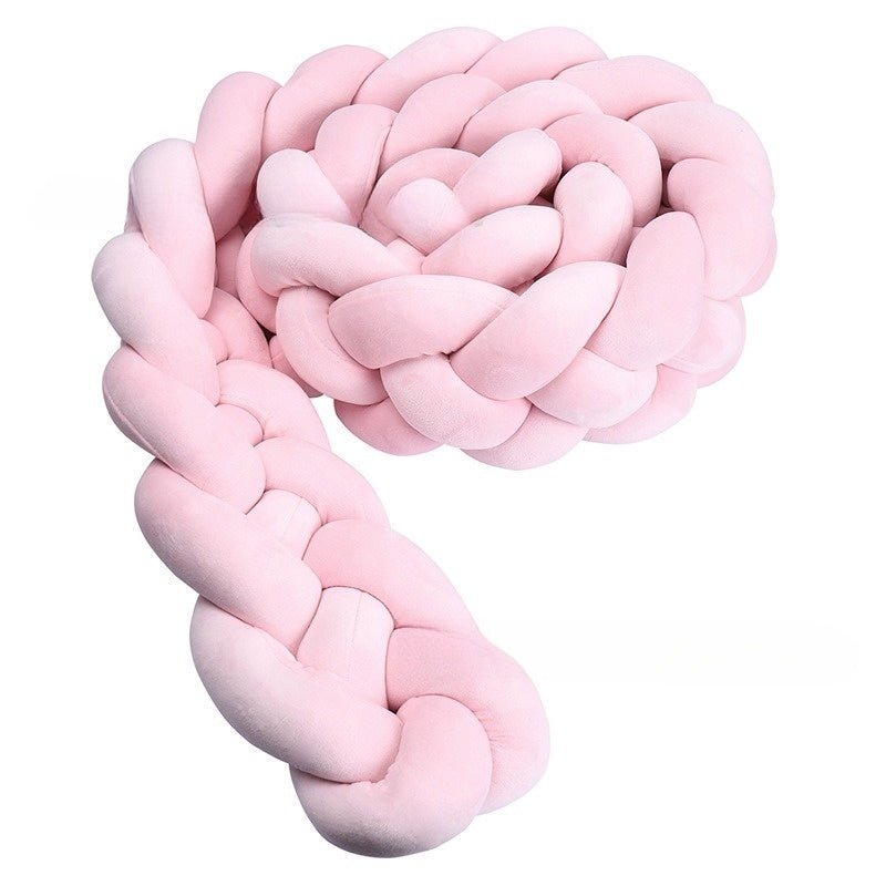 Tresse de lit bébé rose 4 brins