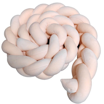 Tresse de lit rose pâle 3 brins