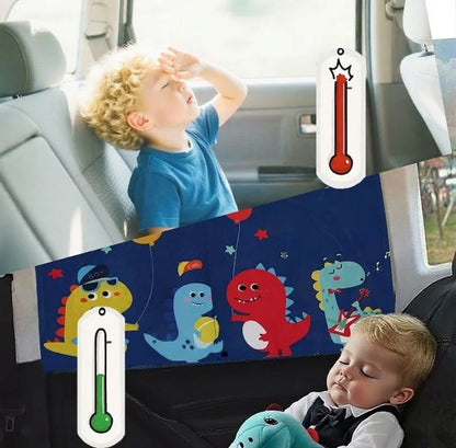 Un bébé avant et après notre pare soleil voiture bébé Dino