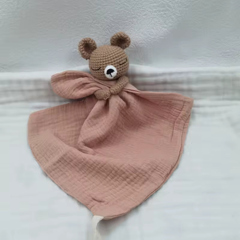 Variante rose de notre doudou Ourson Rêveur