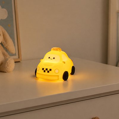 Veilleuse bebe voiture taxi jaune