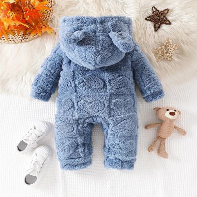 Vue arrière de notre grenouillère bébé Oursonette™ bleue