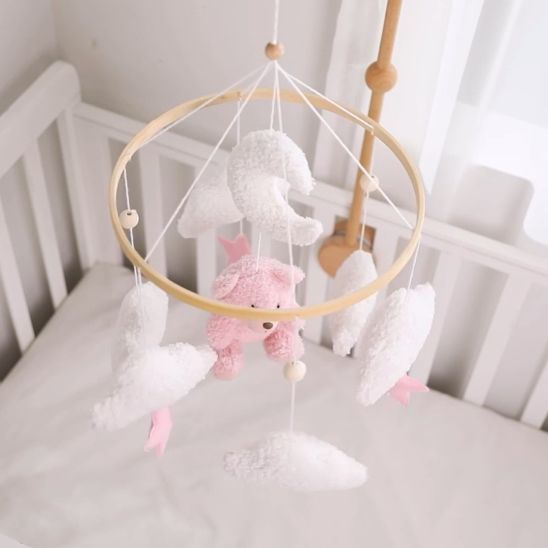 Vue de dessus de notre mobile bébé Rêve d'ourson céleste